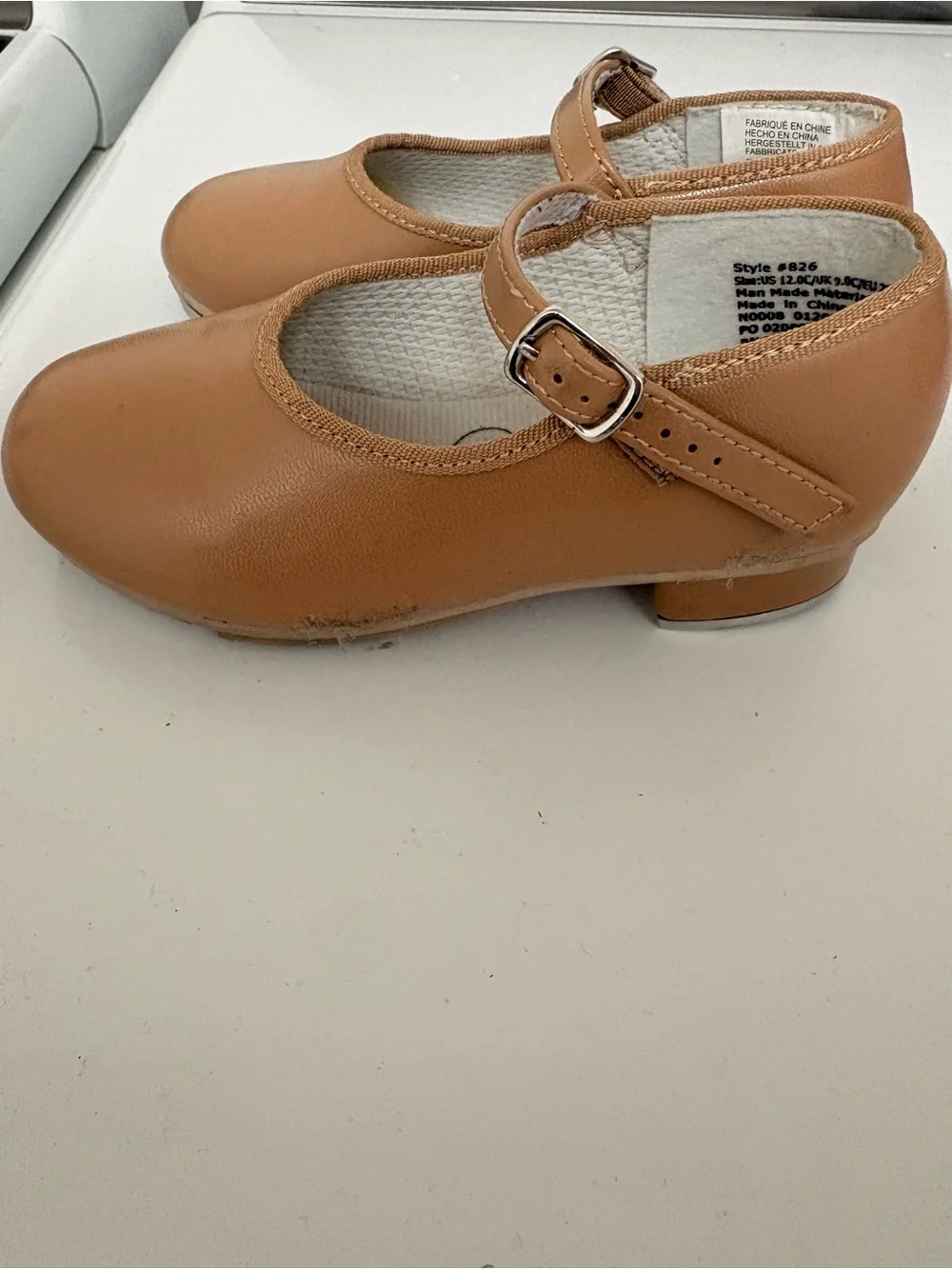 Children's Tan Tap Dancing Shoes Size 12 (Run Small)